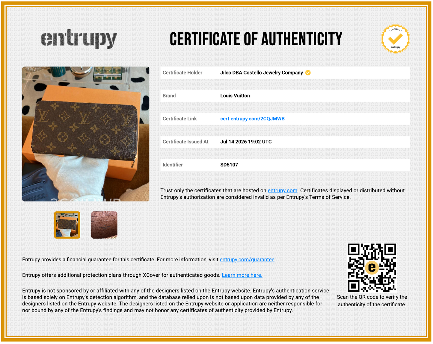 Pre-Loved Louis Vuitton Zippy Organizer Wallet