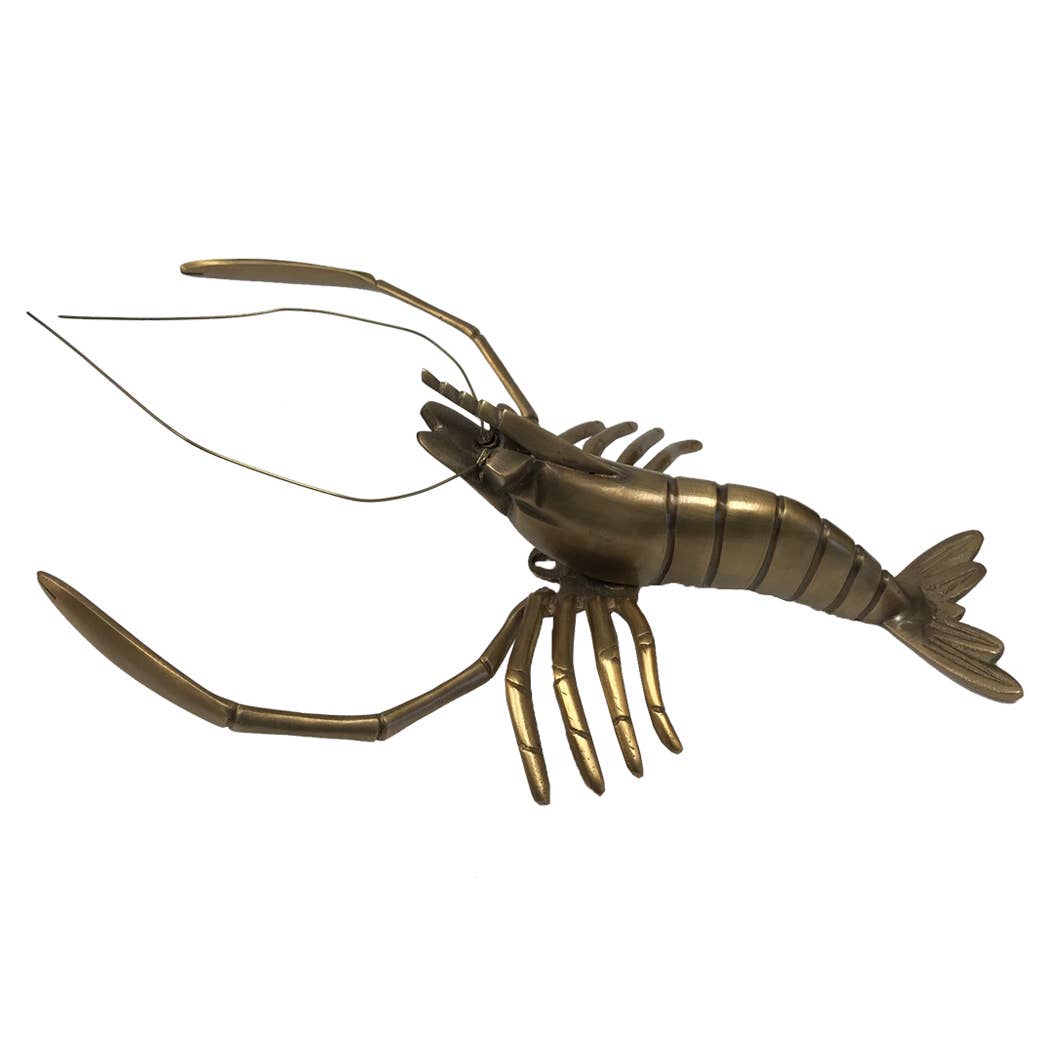 Antiqued Brass Lobster Paperweight/Wall Décor
