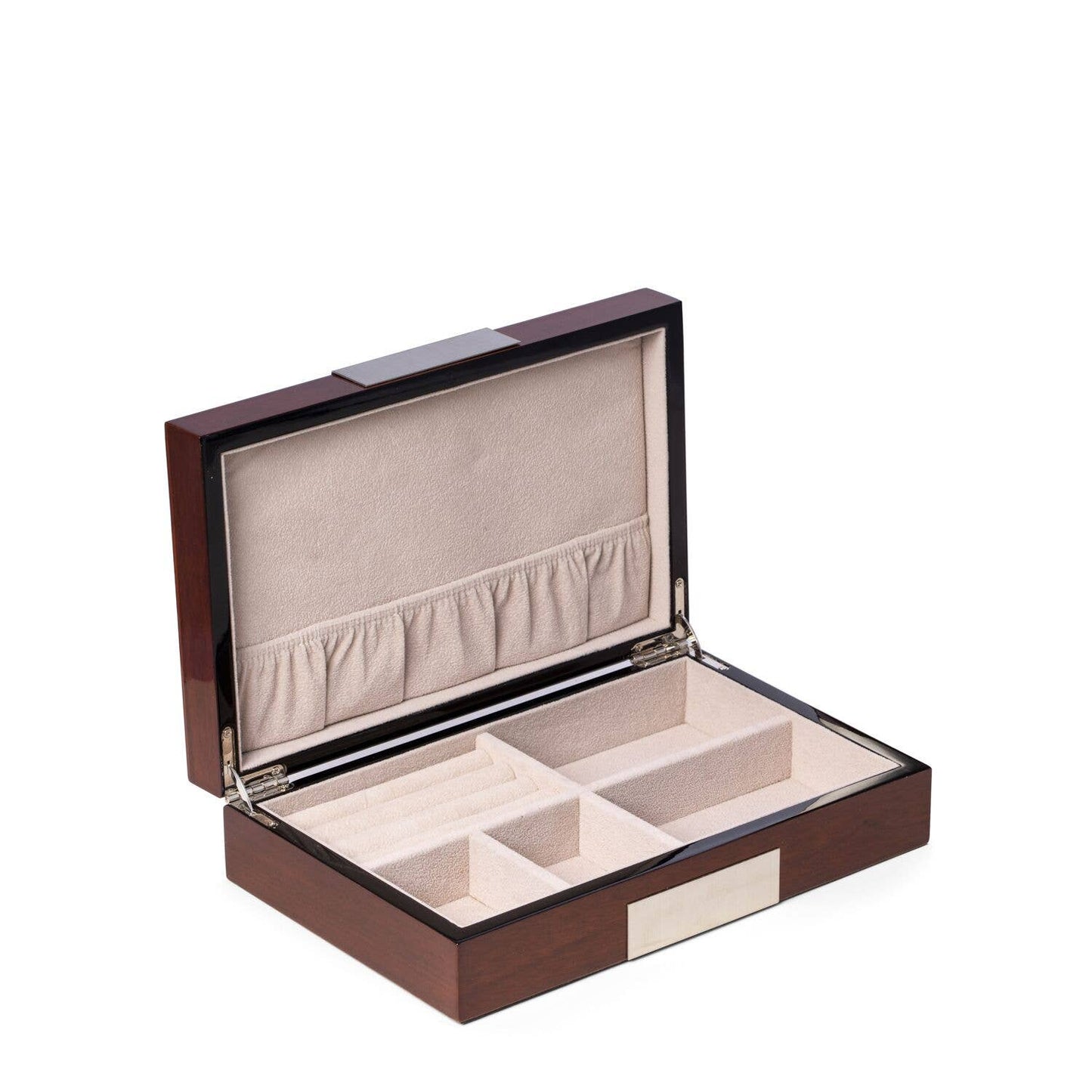 Bey-Berk Jewelry Chest - Natural Walnut