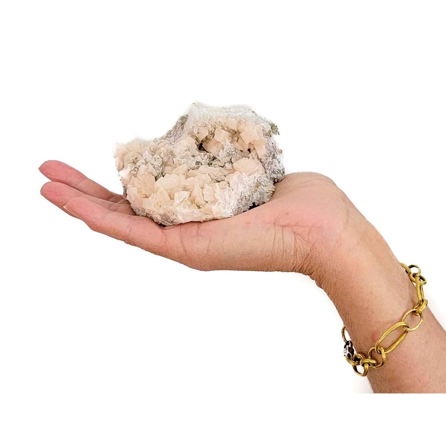 LuxeRox Baby Pink Dolomite with Milky Quartz