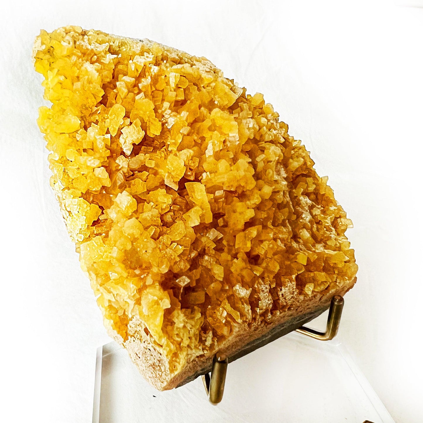 LuxeRox Honey Citrine Barite & Calcite