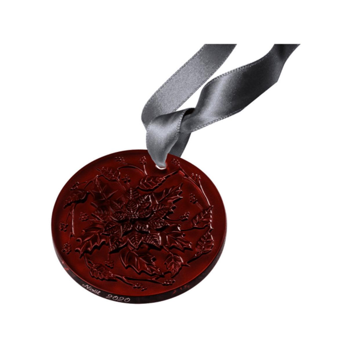 Lalique Poinsettia Christmas Ornament