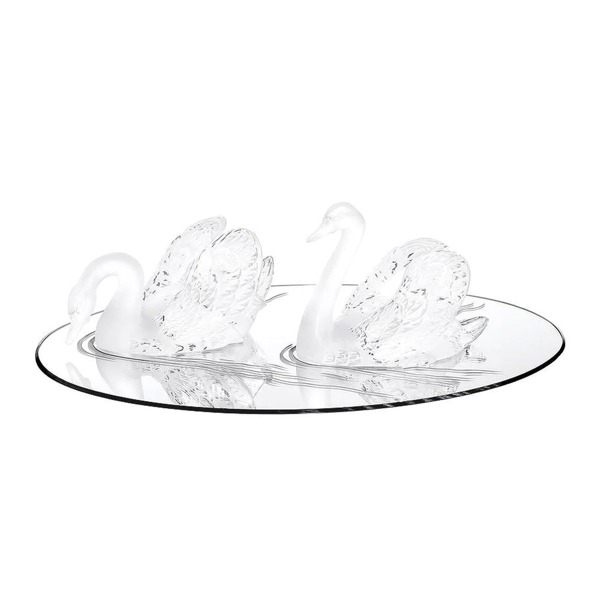 Lalique Swan Mirror - Oval