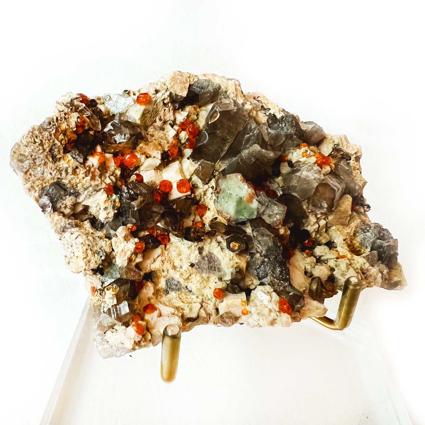 LuxeRox Spessartine Garnet with Smokey Quartz