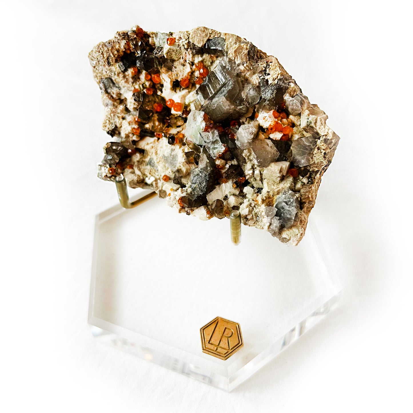 LuxeRox Spessartine Garnet with Smokey Quartz