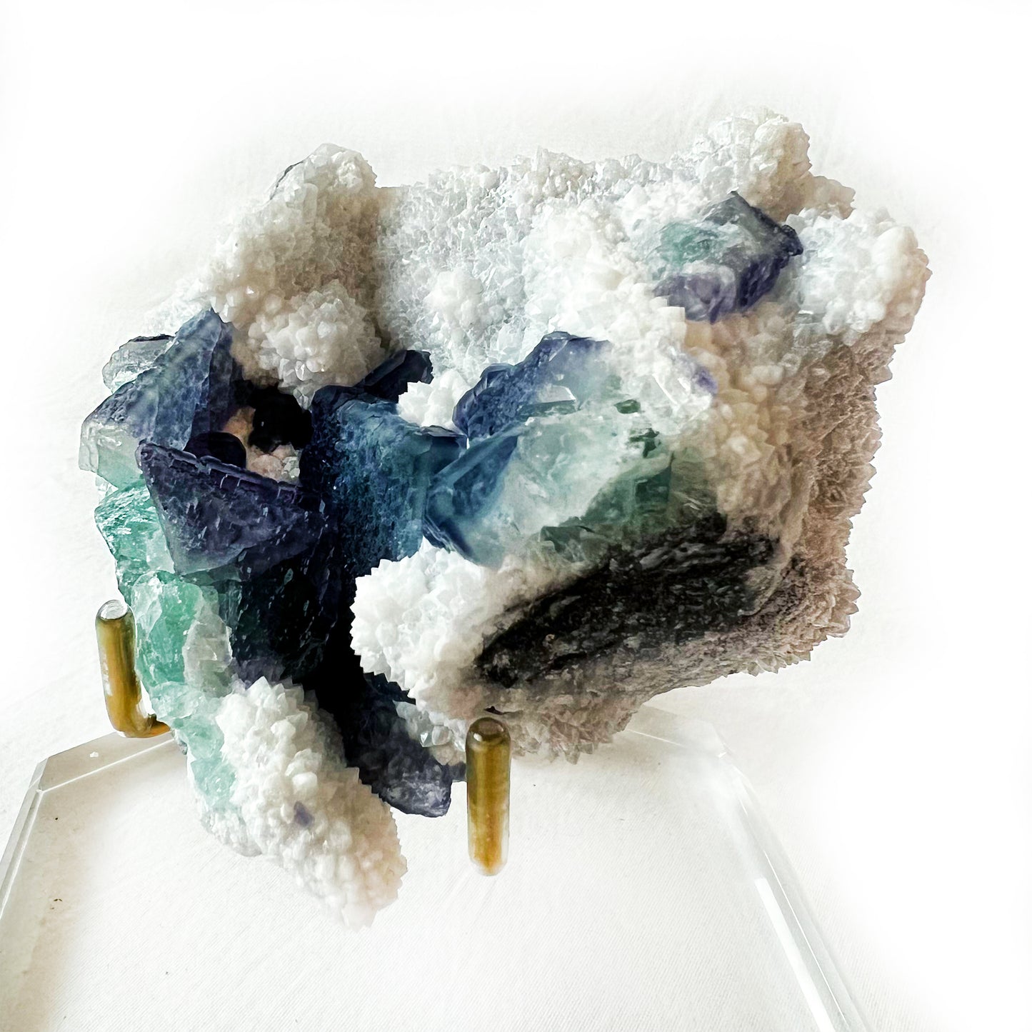 LuxeRox Tanzanite Fluorite on Quartz