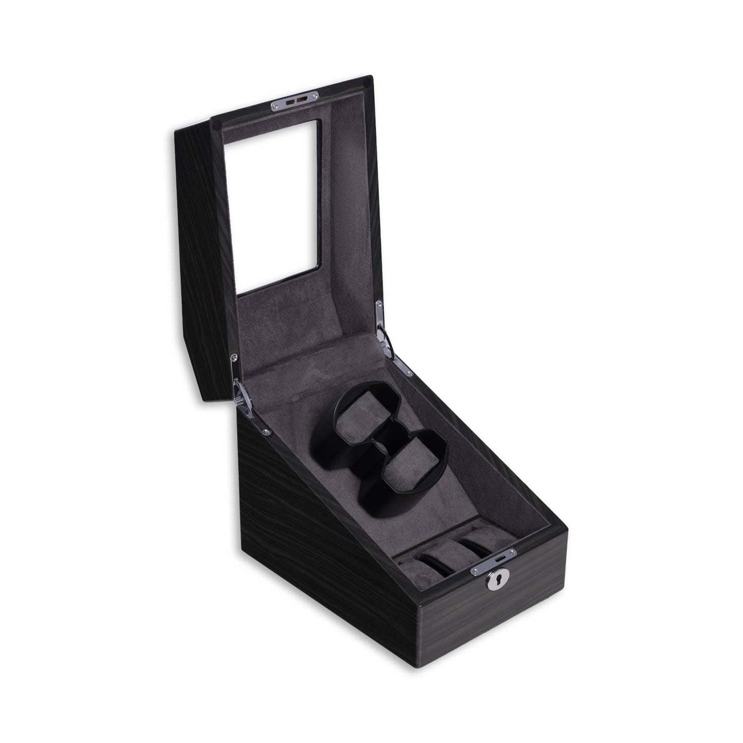 Bey-Berk Two Watch Winder with Storage