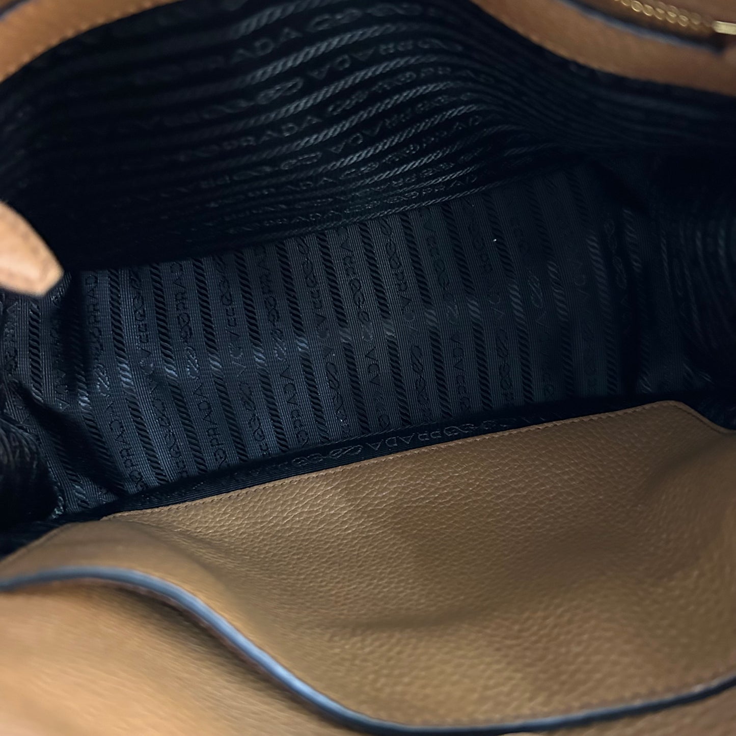 Pre-Loved Prada Vitello Daino Soft Hobo Bag