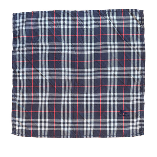 Pre-Loved Burberry Blue Plaid Handkerchief
