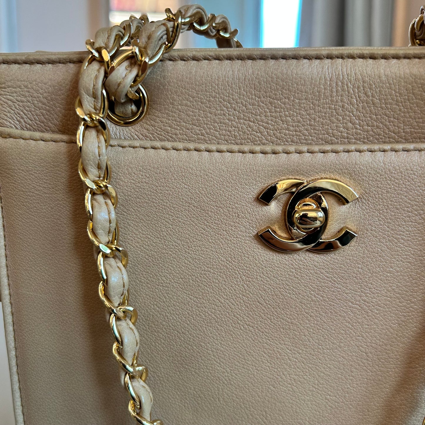 Pre-Loved Chanel Lambskin Mini Shopper Tote
