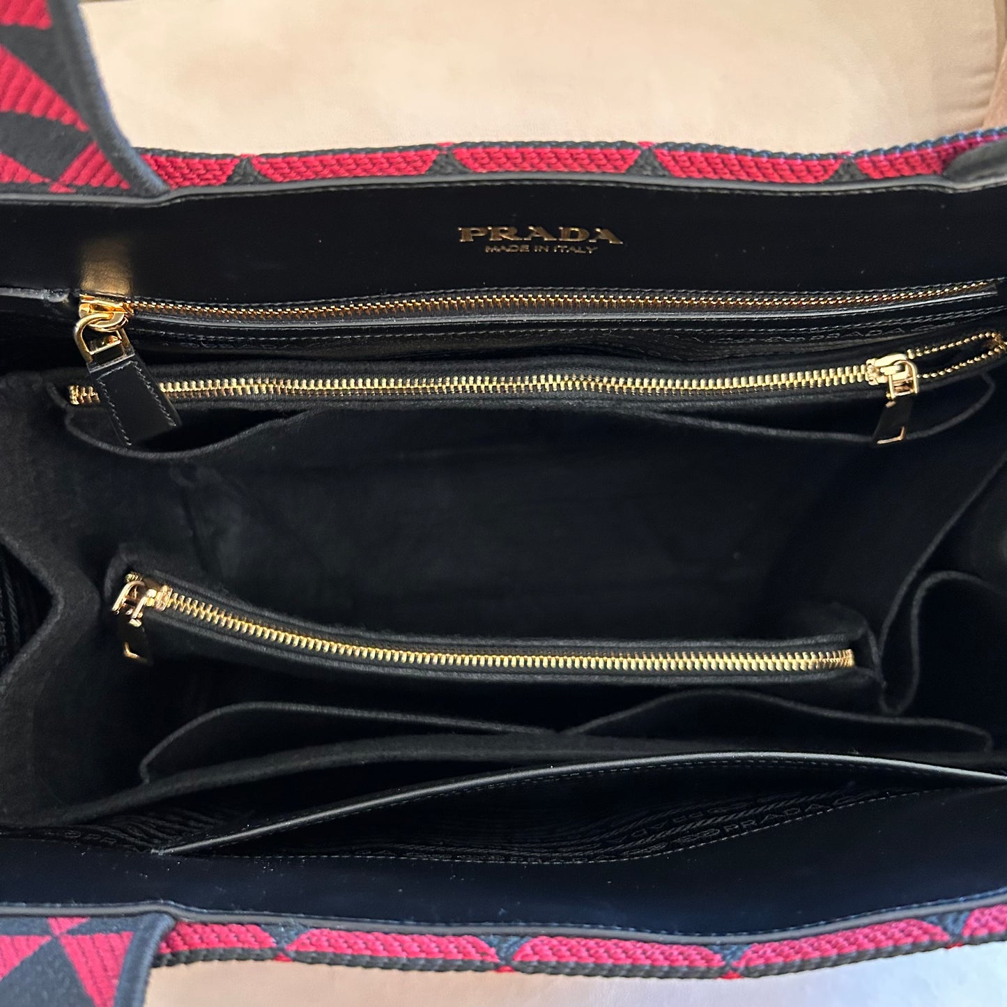Pre-Loved Prada Large Symbole Jacquard Shopper