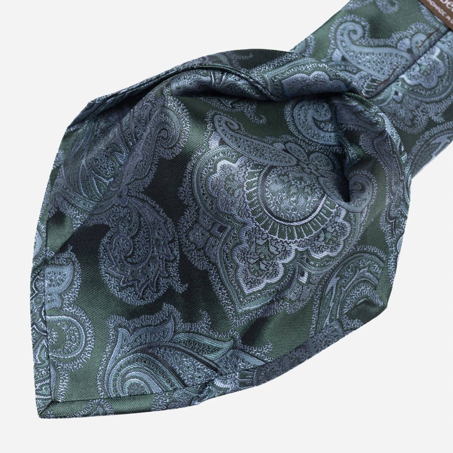 Cortina - Silk Jacquard Tie - Bottle Green