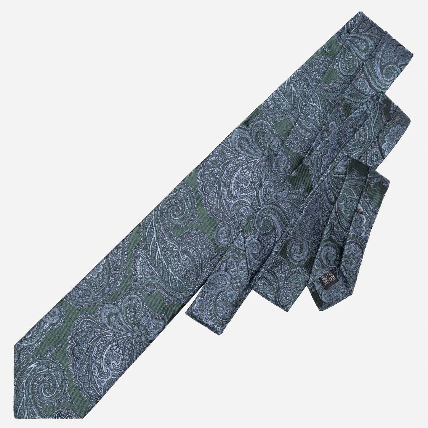 Cortina - Silk Jacquard Tie - Bottle Green