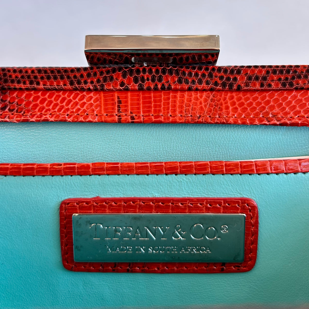 Pre-Loved Tiffany & Co. Red Lizard Clutch