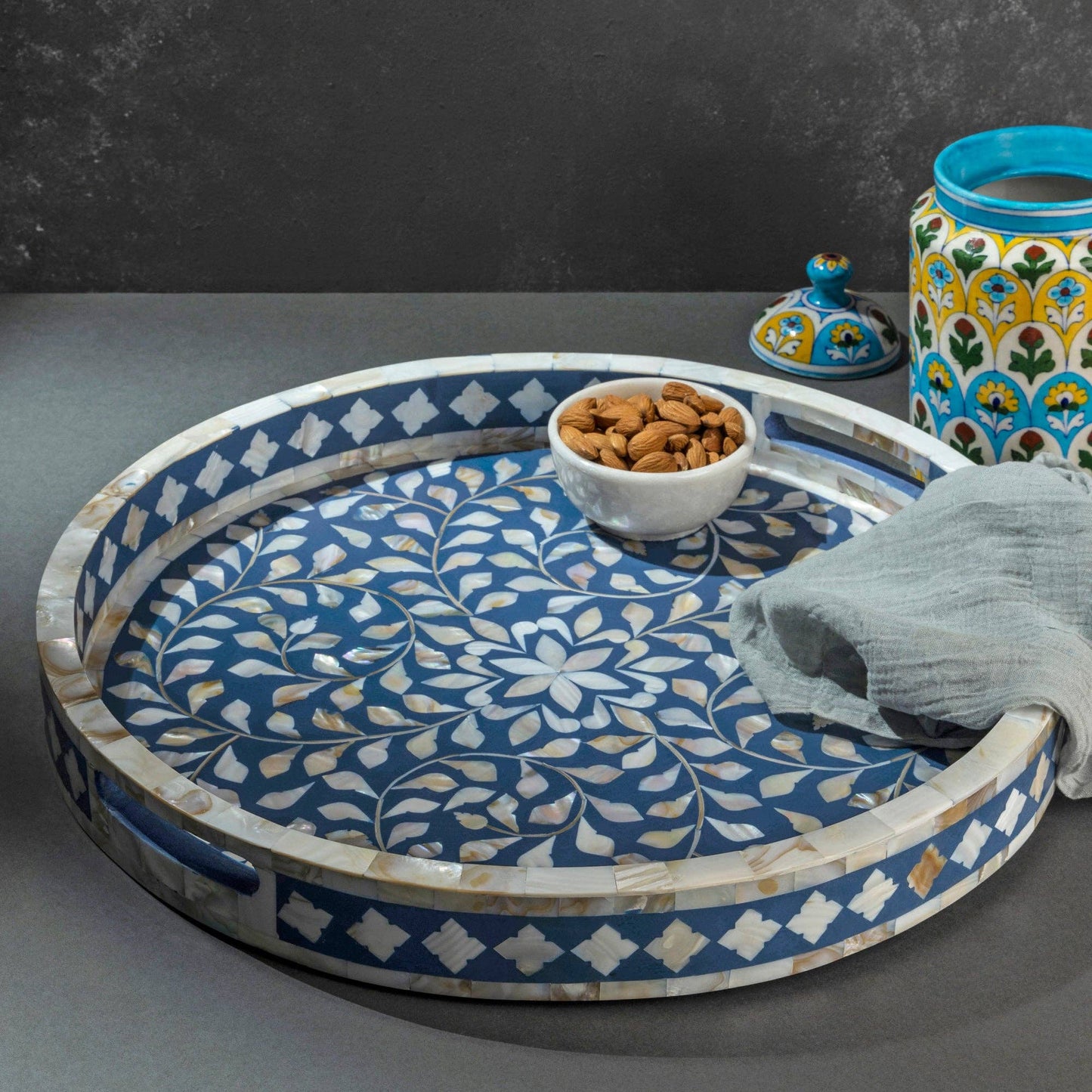 Jodhpur Collector’s Inlay Round Tray