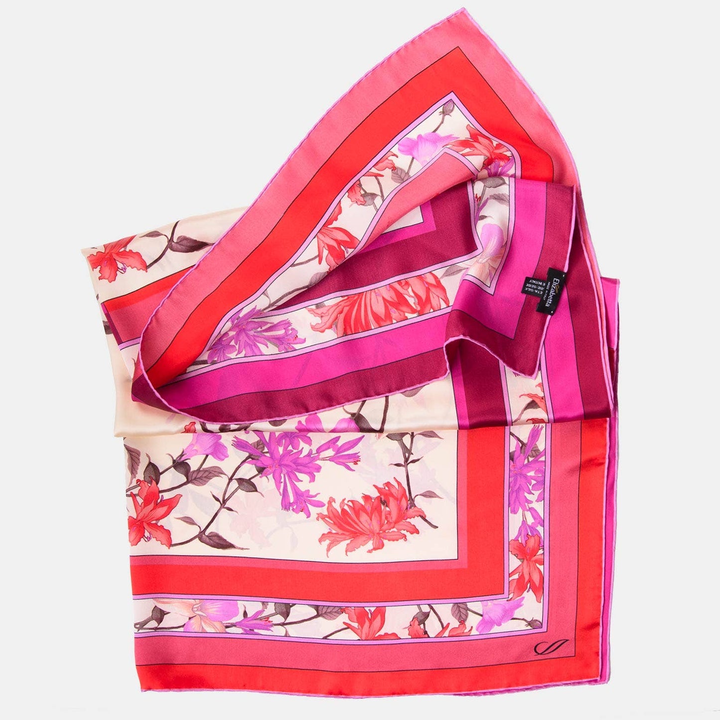 Serena - Hand Rolled ilk Foulard - Fuchsia