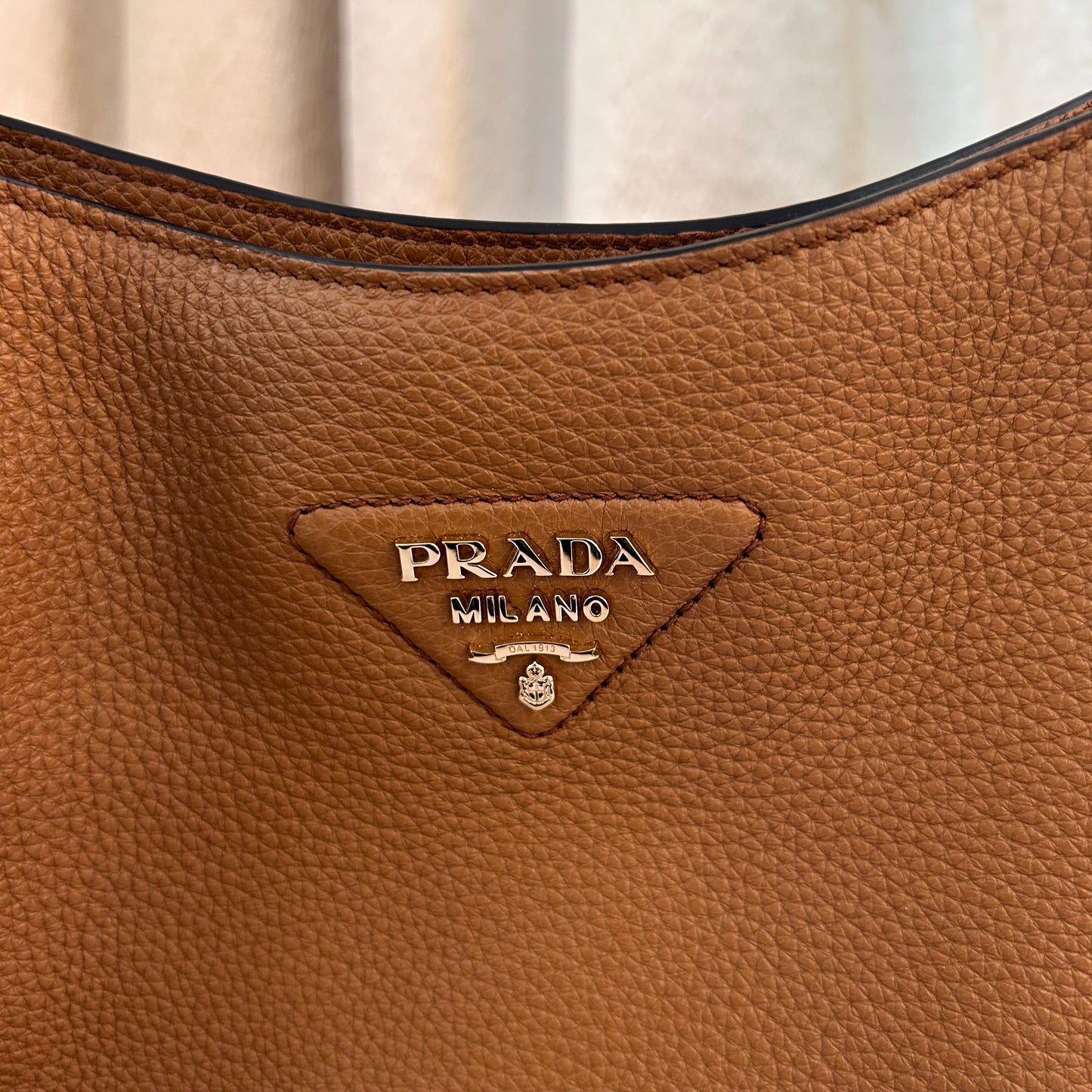 Pre-Loved Prada Vitello Daino Soft Hobo Bag
