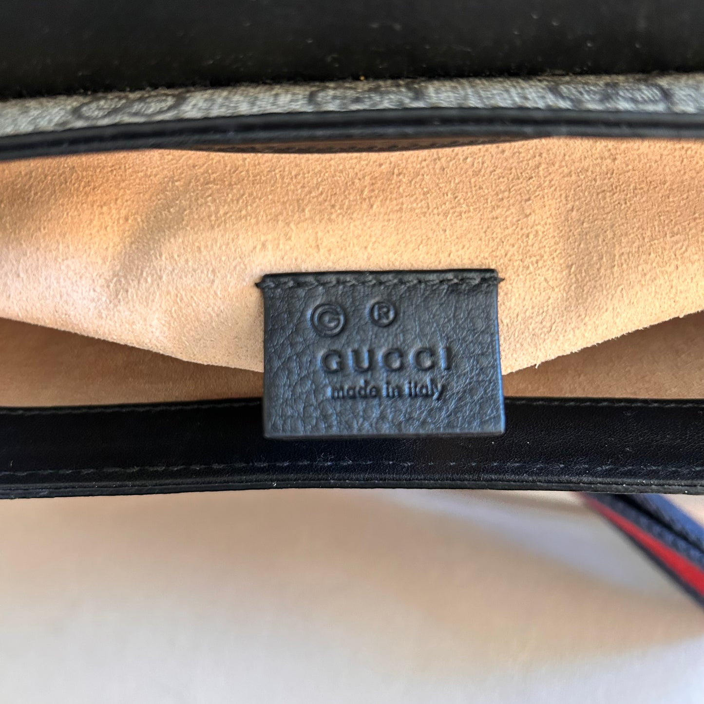 Pre-Loved Gucci Supreme GG Monogram Padlock Saddle Shoulder Bag