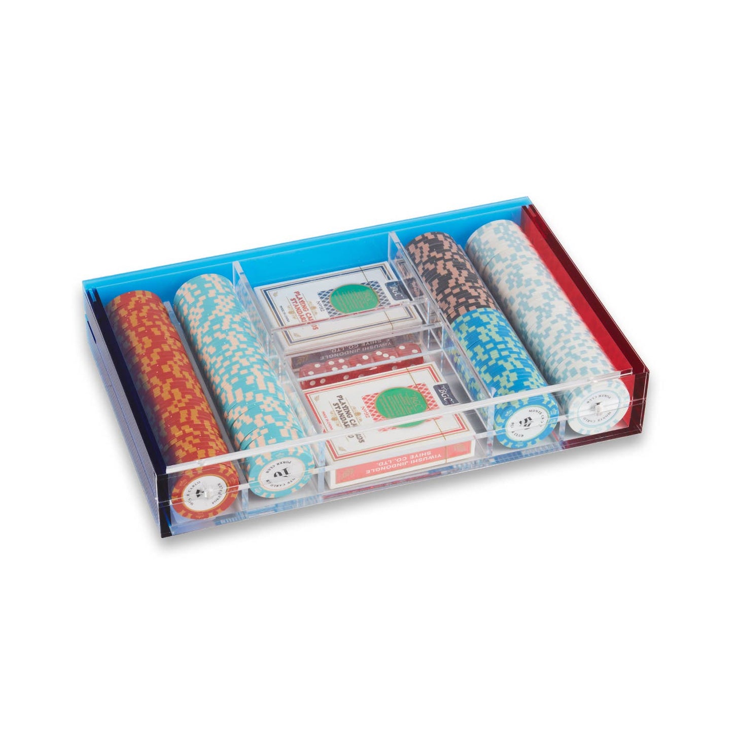 Bey-Berk Acrylic Poker set with 200 Casino Grade Chips