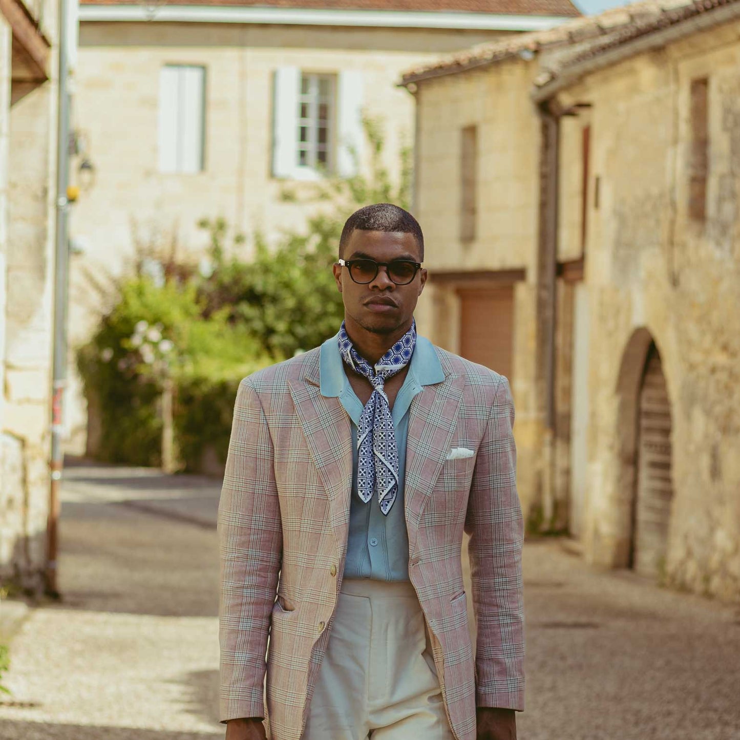 Feroni - Silk Neckerchief - Blue
