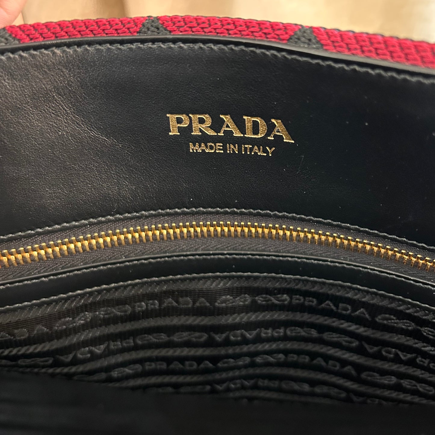 Pre-Loved Prada Large Symbole Jacquard Shopper