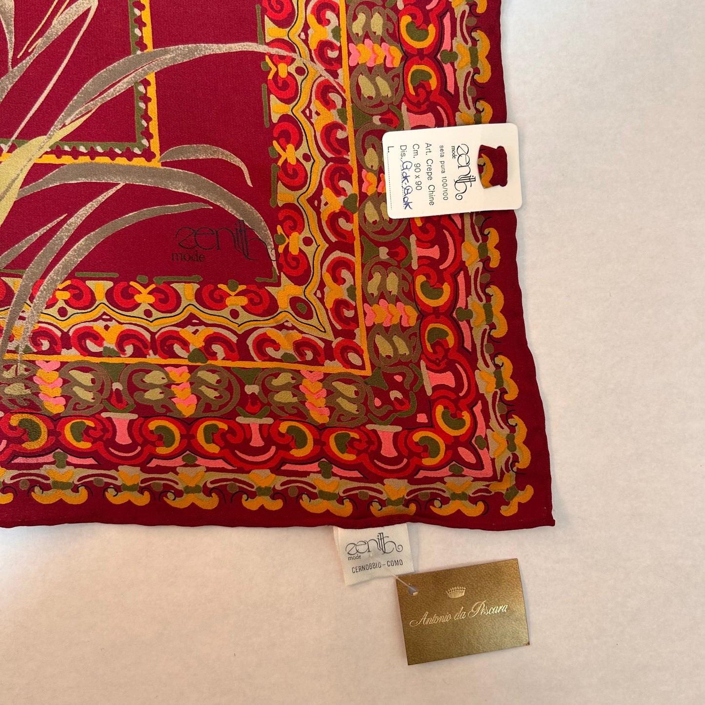 Vintage 100% Silk Scarf