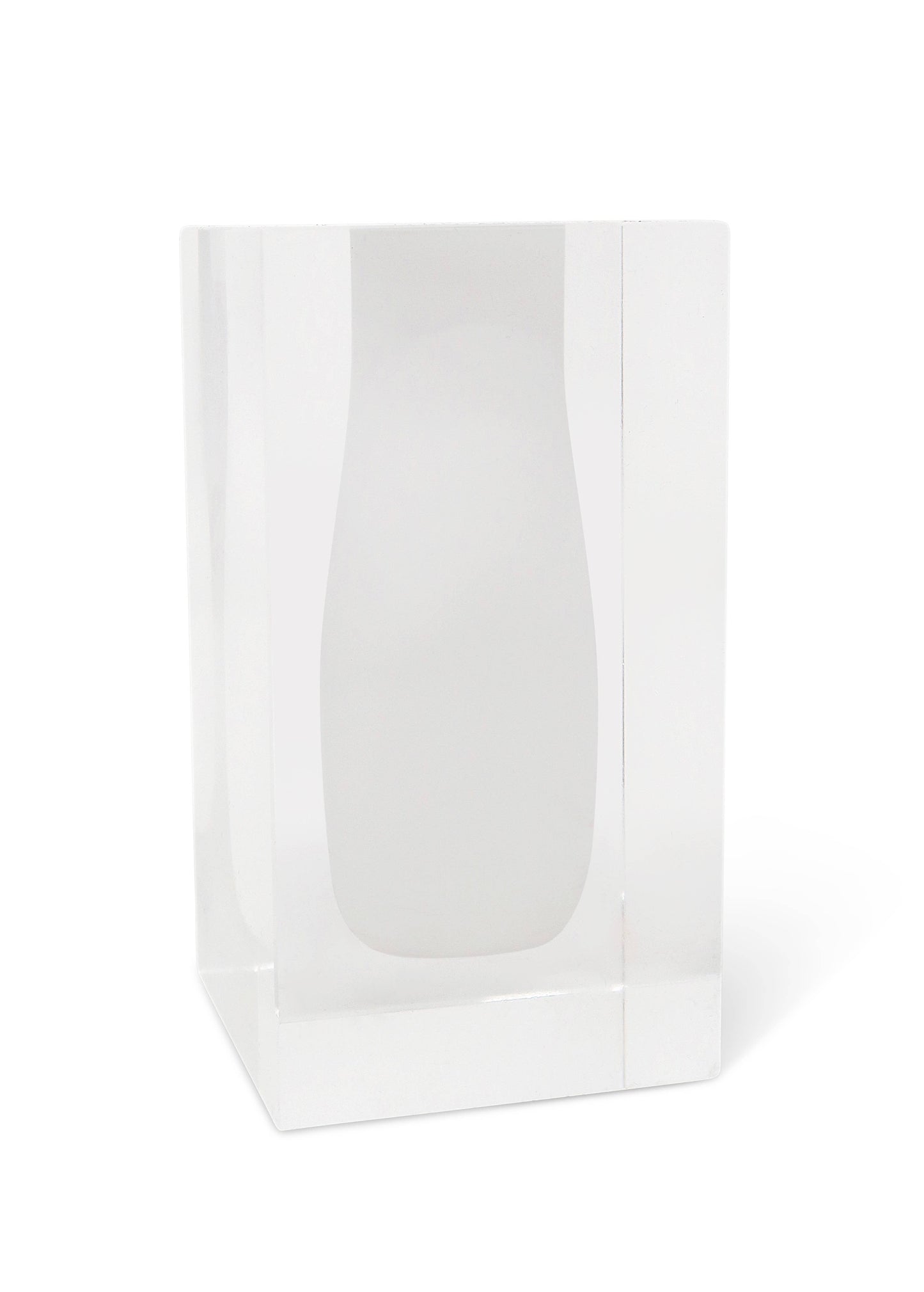 Double Wall Crystal Bud Vase Colored Inner