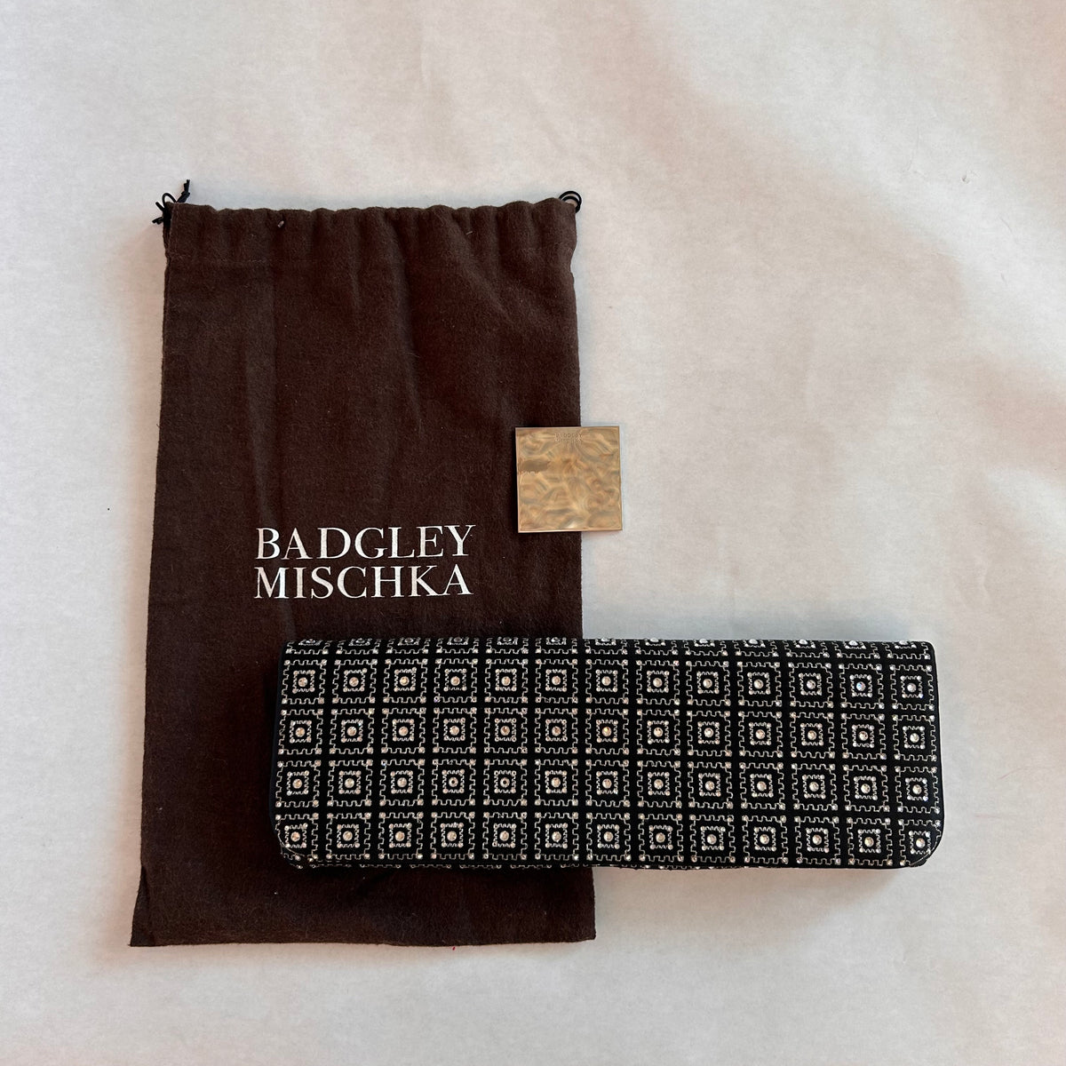 Pre-Loved Badgley Mischka Patterned Crystal Evening Bag