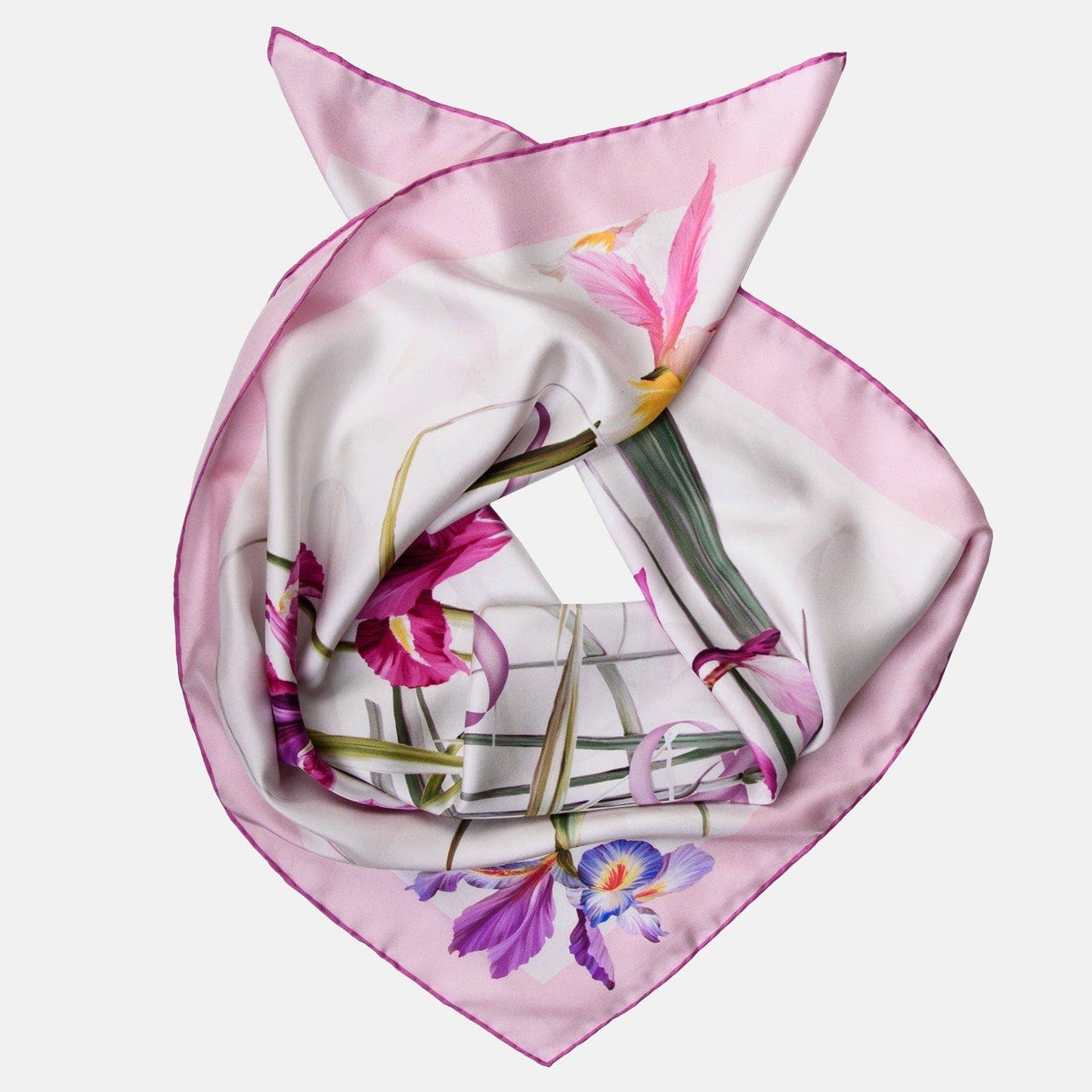 Susanna - Hand Rolled Silk Foulard - Pink