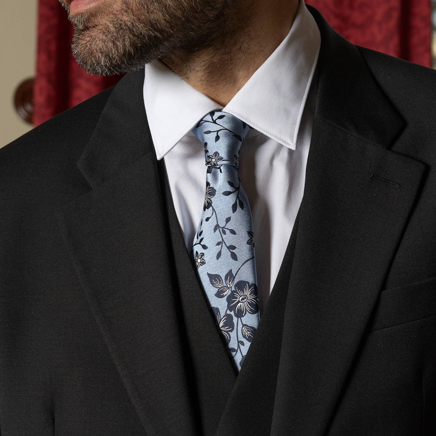 Silvio - Silk Jacquard Tie - Sky Blue (Std)