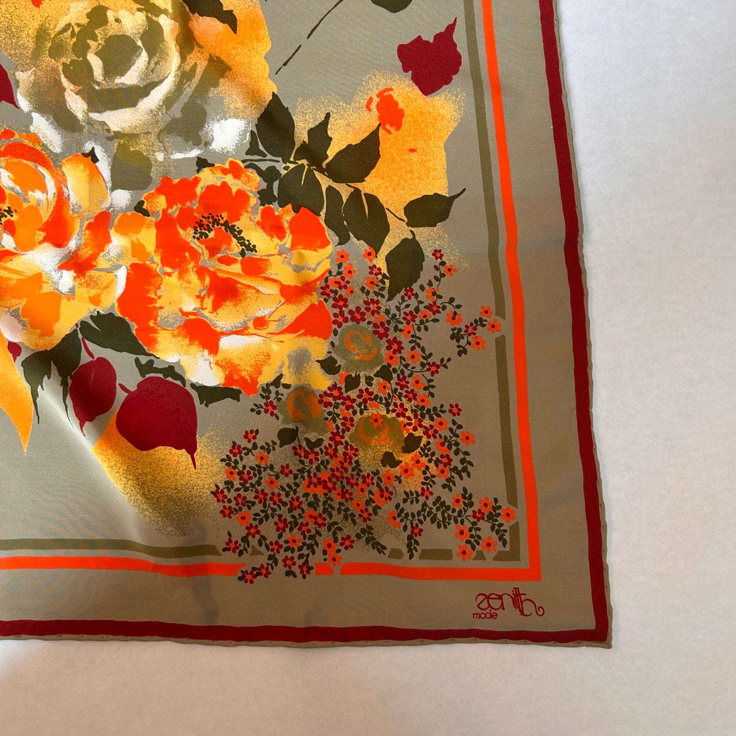 Vintage 100% Silk Scarf