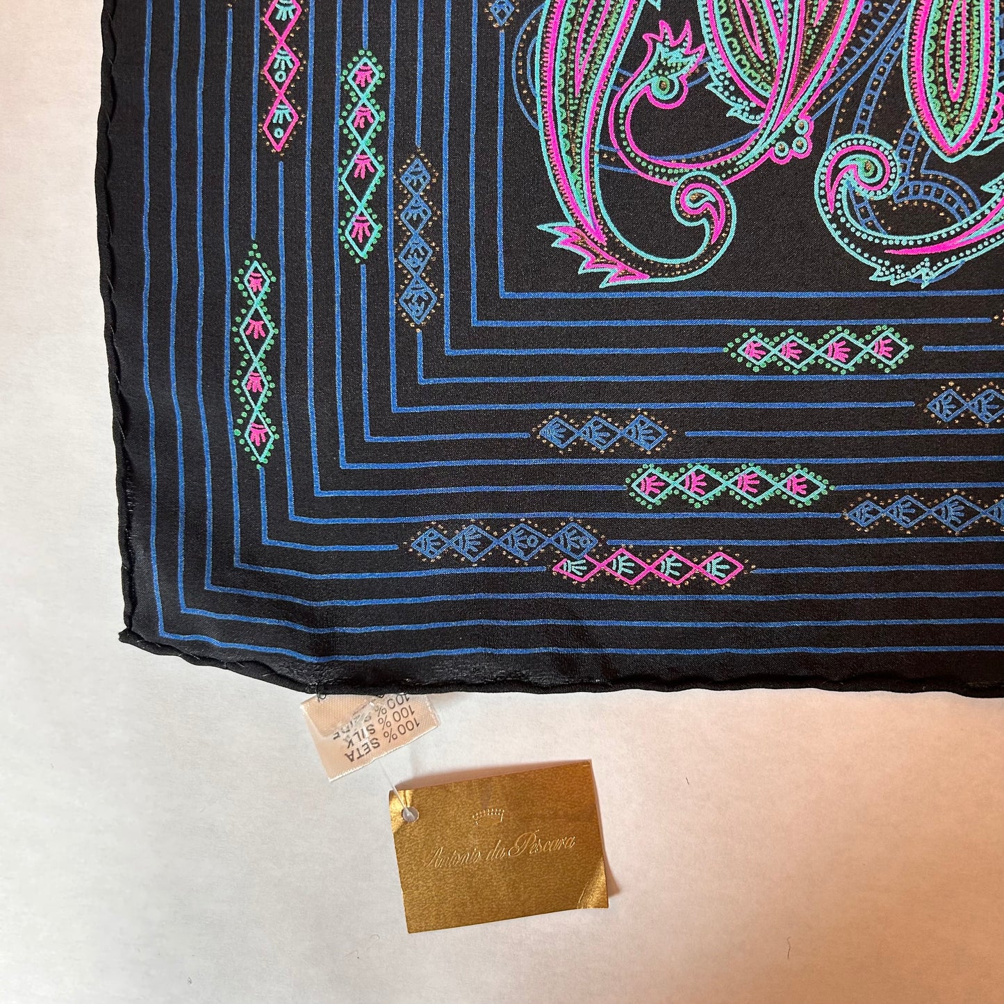 Vintage 100% Silk Scarf