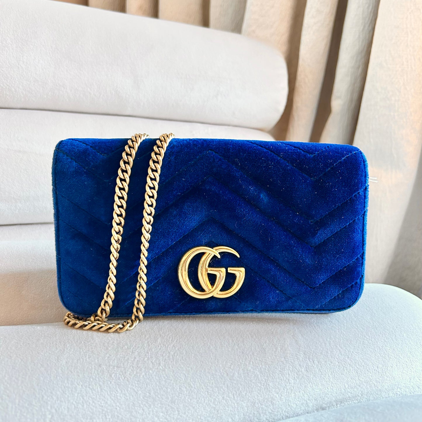 Pre-Loved Gucci Double G Marmont Mini Bag