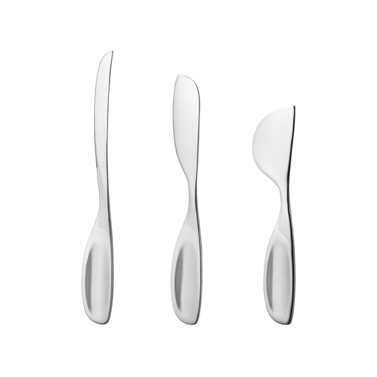 Georg Jensen Alfredo 3 Piece Cheese Knife Set