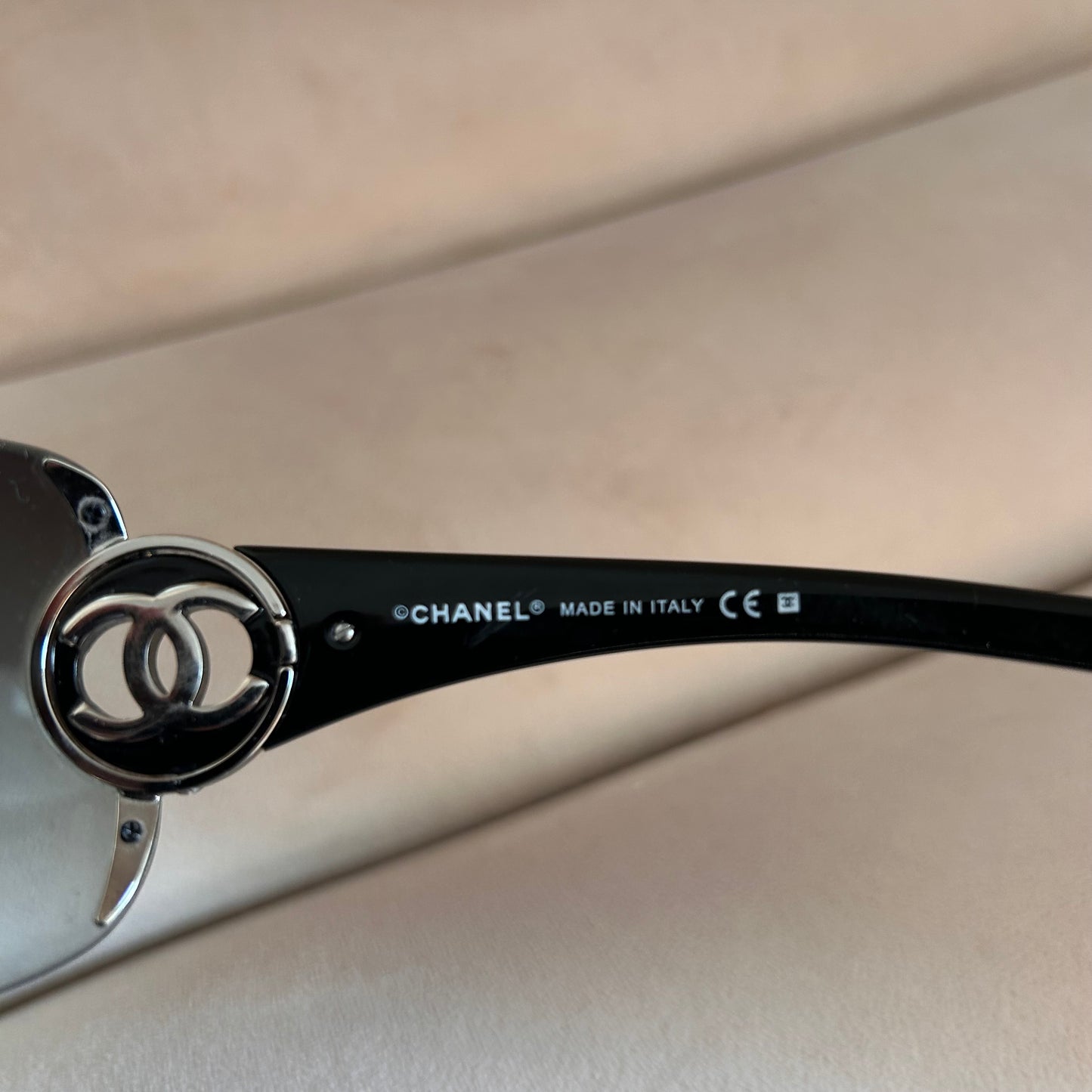 Chanel Rimless Circle CC Shield Sunglasses