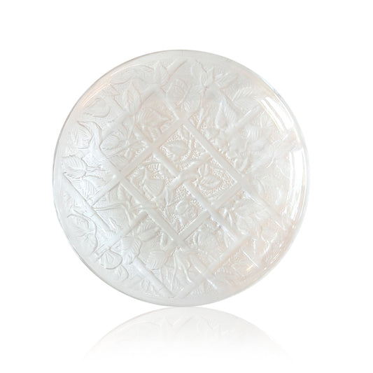 Baccarat Frosted Crystal Fleur Dish
