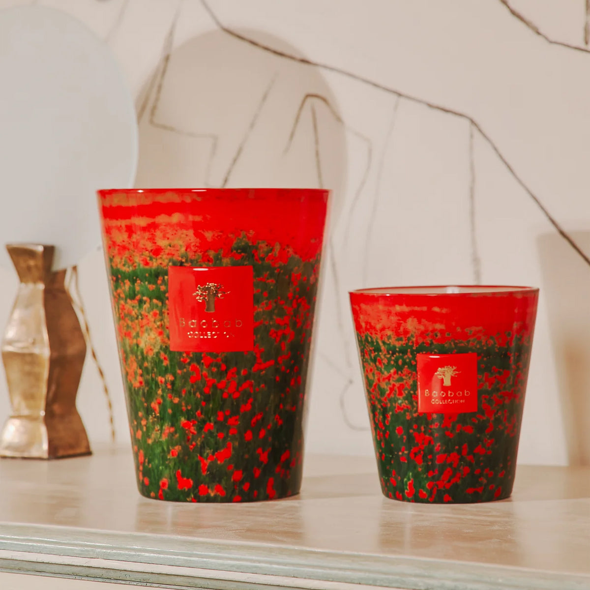 Baobab Arty Poppies Candle - Medium
