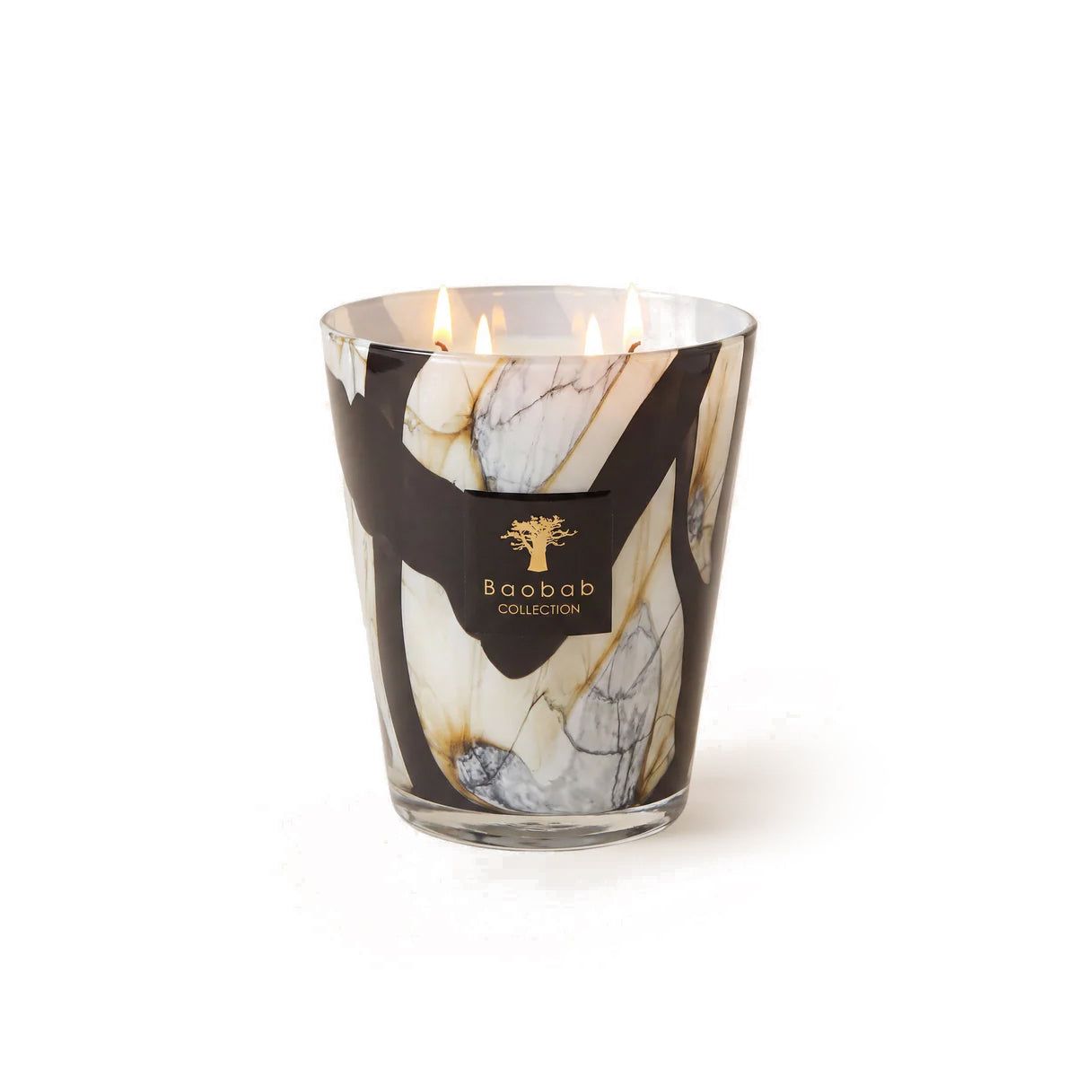 Baobab Stone Marble Candle - Medium