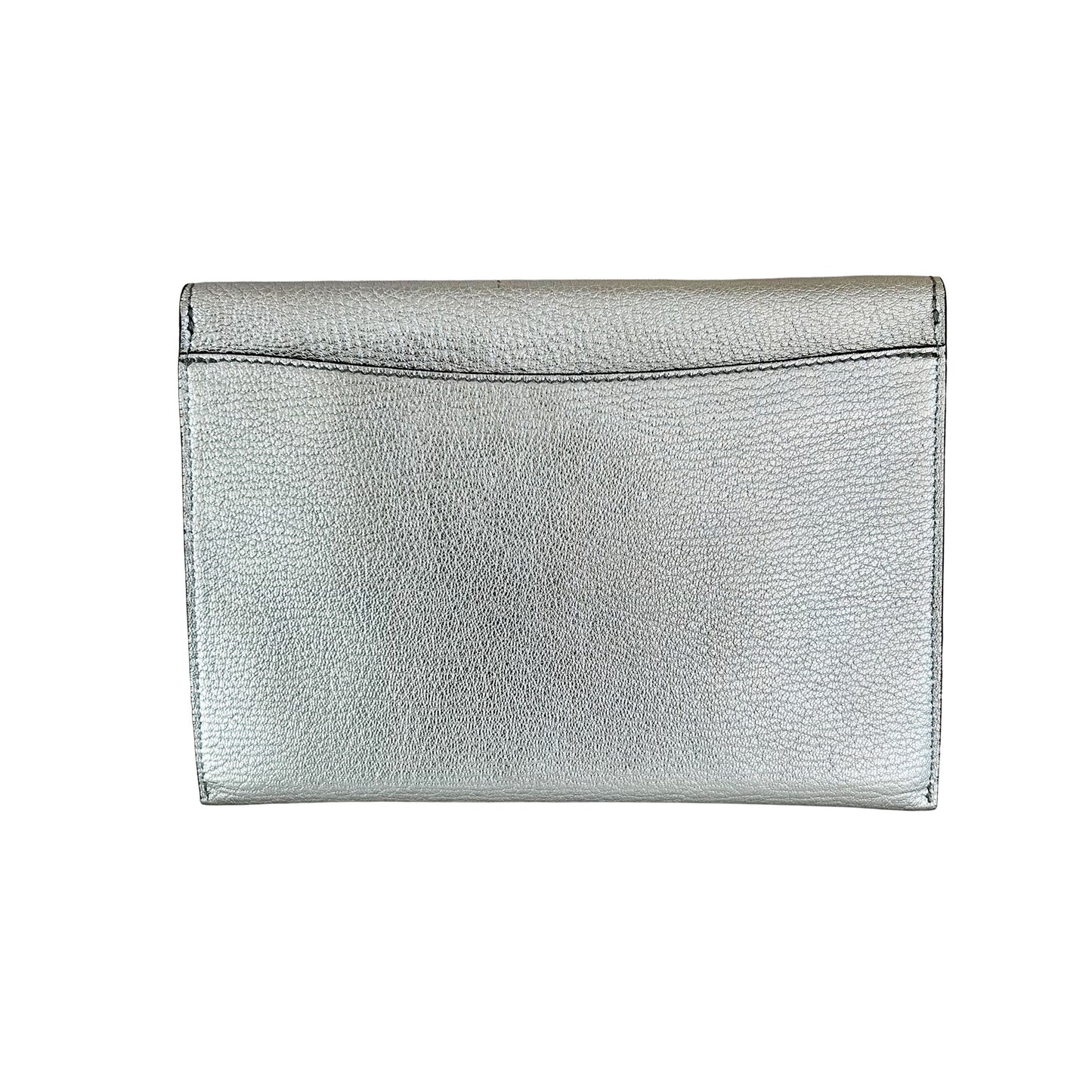 Pre-Loved Burberry Silver D Ring Clutch