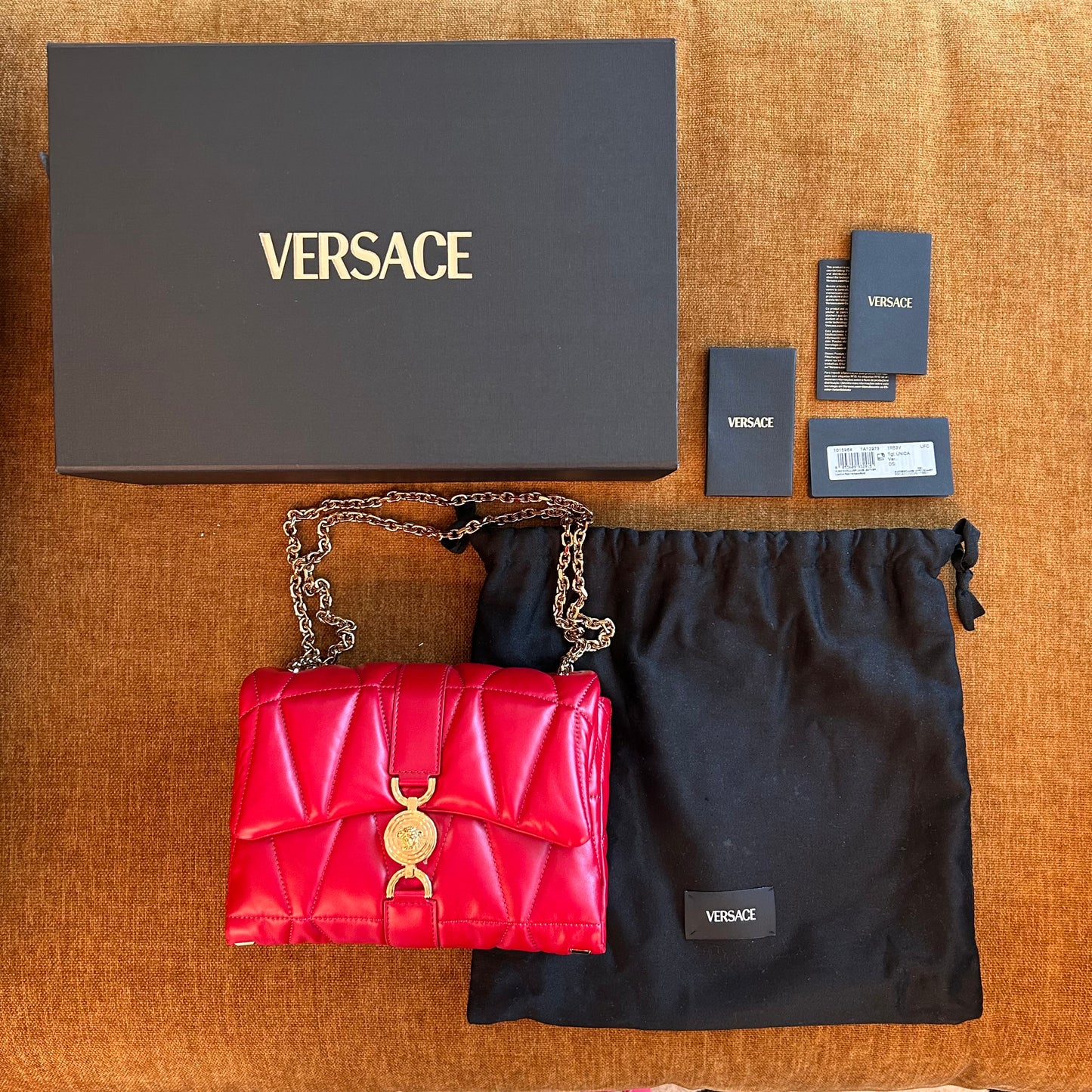 Pre-Loved Versace Kleio Quilted Shoulder Bag