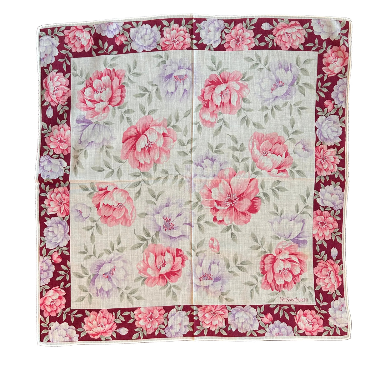 Pre-Loved YSL Floral Handkerchief