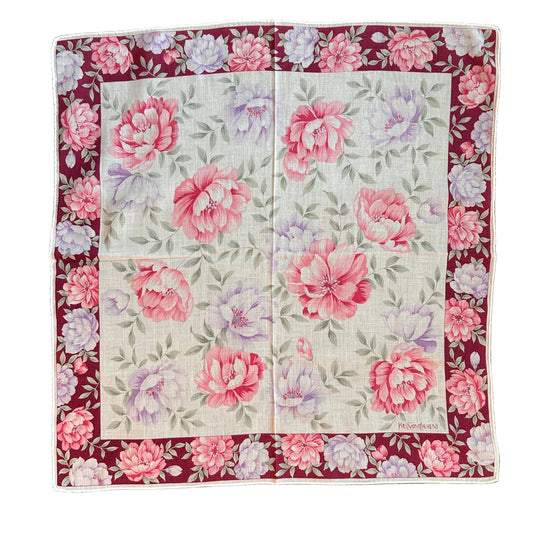 Pre-Loved YSL Floral Handkerchief