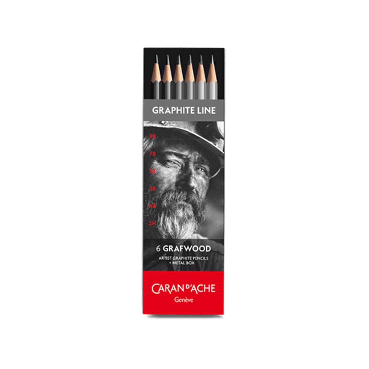 Caran d'Ache Box of 6 Hardness Degrees Graphite Line
