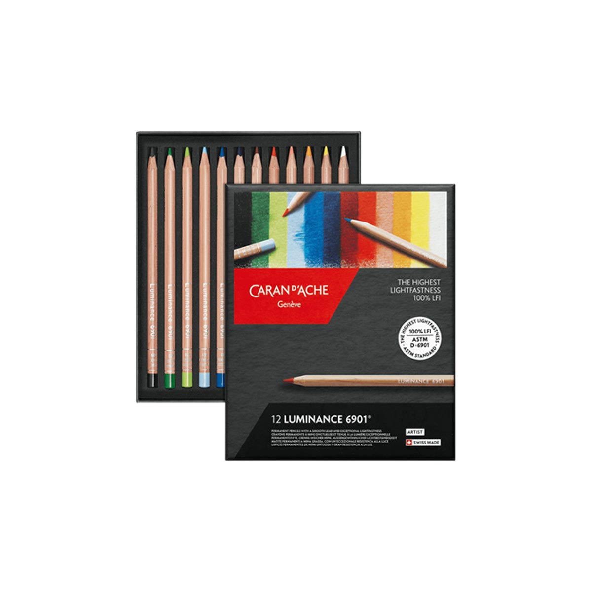 Caran d'Ache Box of 12 Colours LUMINANCE 6901™