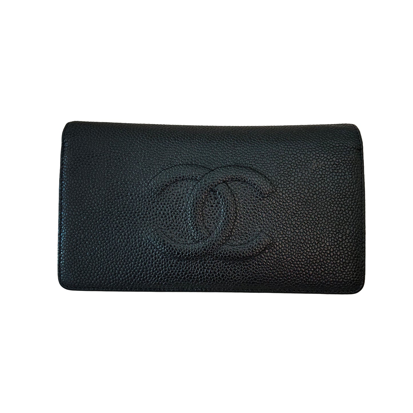 Pre-Loved Chanel CC Caviar Leather Wallet