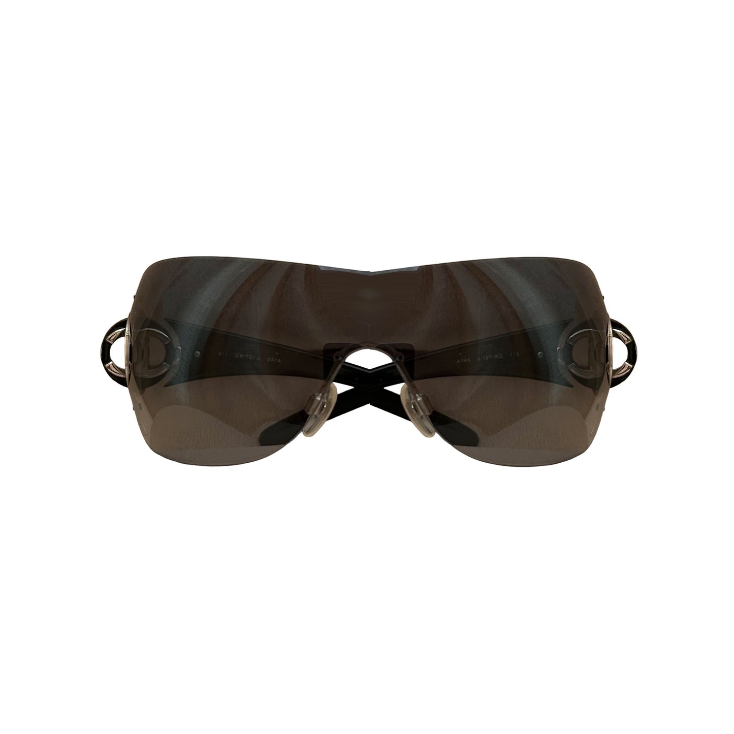 Chanel Rimless Circle CC Shield Sunglasses