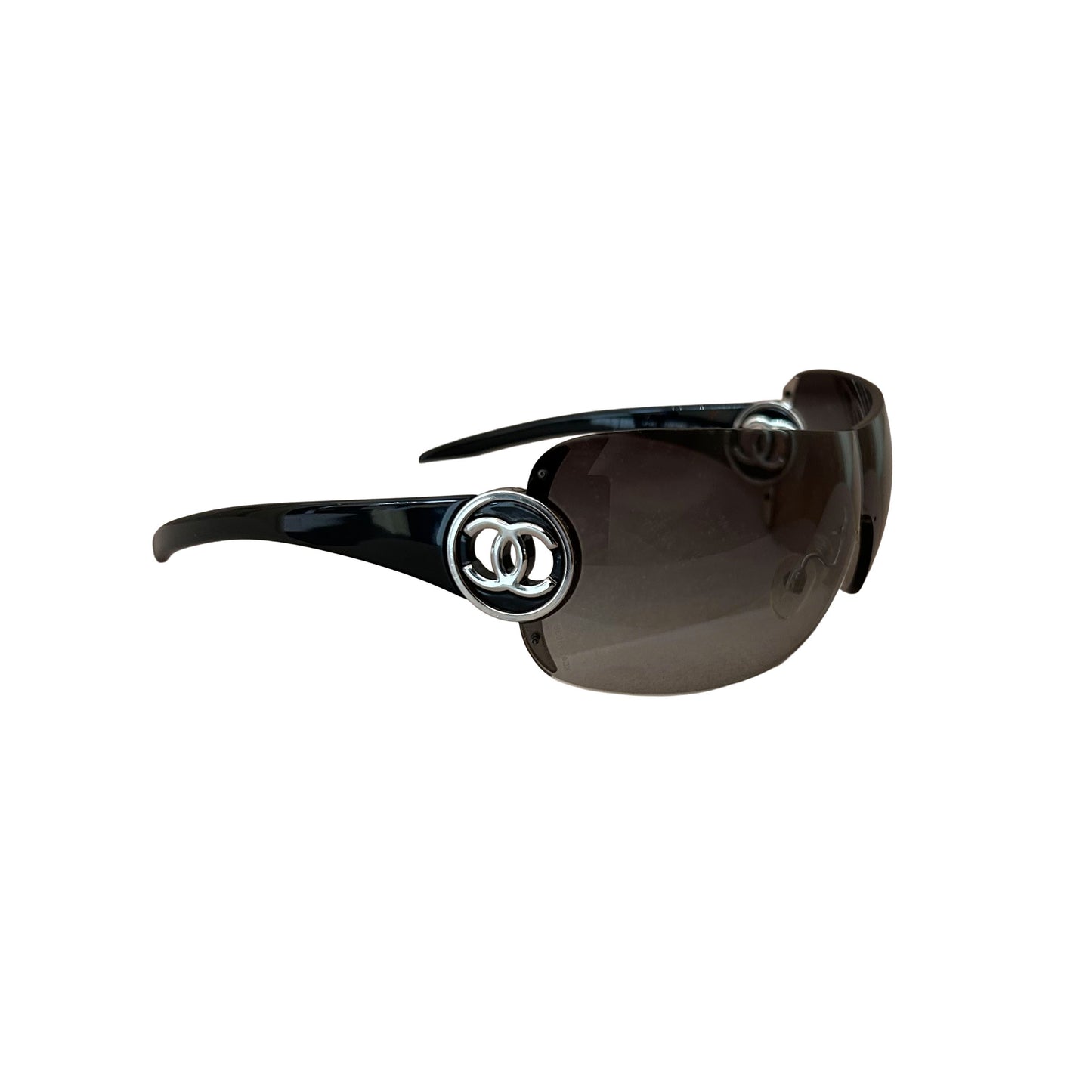 Chanel Rimless Circle CC Shield Sunglasses