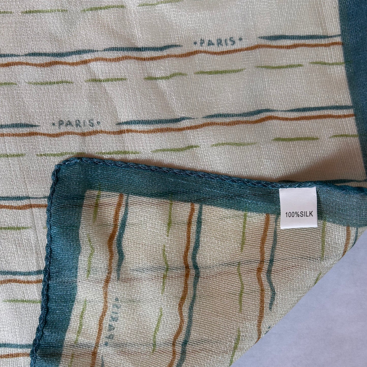 Vintage 100% Silk Handkerchief