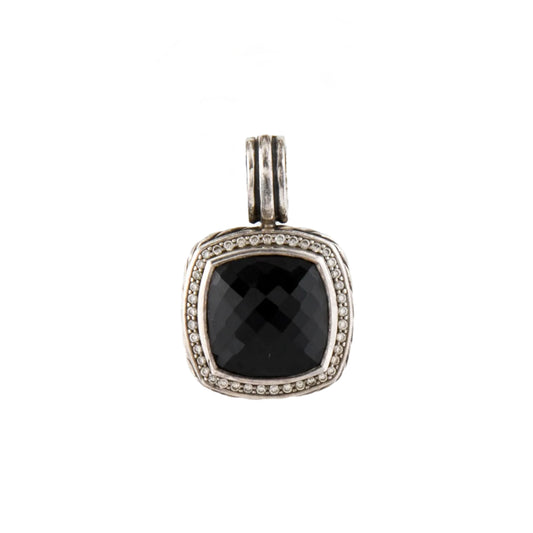 David Yurman Onyx & Diamond Albion Enhancer Pendant