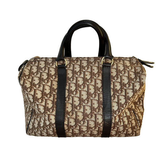Pre-Loved Dior Brown Monogram Boston Bag